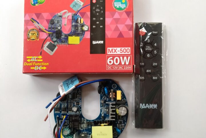AC/DC 60W Ceiling Fan Circuit Kit with Remote Control – BLDC Solar Fan Controller Board 12V 220V